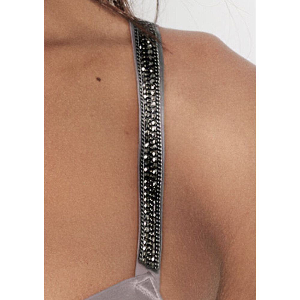 Victoria's Secret Very Sexy Push-up Bra Rhinestone Shine Straps 38C Pebble NWT - Picture 4 of 6